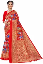 कानूड़ा प्रिंट्स फैंसी विमेंस मैसूर आर्ट सिल्क प्रिंटेड साड़ी 