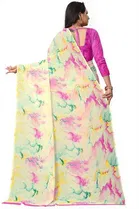 Kanooda Prints Georgette Women Saree With Un-stitched Blouse 