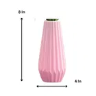 Akaar Decor plastic Sea Green & Pink vase 8inch Pack of 2