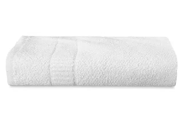 Cotton High Absorbent Antibacterial Bath Towels (White, 60x30 inches)