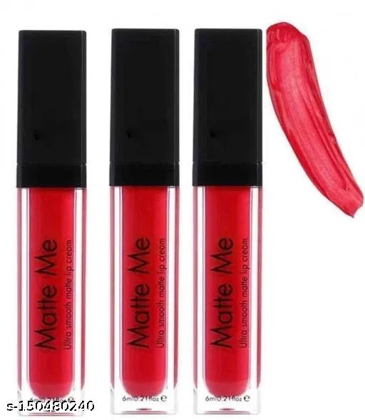 Liquid Lipstick for Women (Multicolor, Pack of 3)