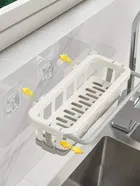 Bathroom Rack - Bathroom Shelves - Kitchen Storage – Multipurpose Rack And Shampoo Holder With 2 hook - Adhesive Shower Caddy Plastic Shelf Without Drilling 