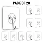 Plastic Wall Hooks, Transparent 