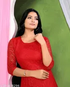 Net Gowns for Women,  Red  