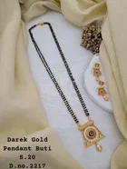 Alloy Mangalsutra with Earrings for Women (Gold, Set of 1)