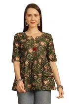 Cotton Printed Top for Women 