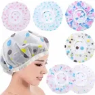 Pallavi Trading 1 Pieces Waterproof Reusable Bathroom Shower Caps For Women, Multicolour
