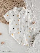 Cotton Spandex Shirt and Short Set for Boys 