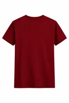 King Print Polyester T-Shirts for Mens ,Maroon 