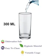 Afast 300 Ml Plain Glass Suitable For Drinking Water, Juice - Pack of 6