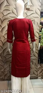 Rayon Slub Printed Kurti for Women 