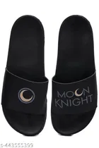 Sliders for Men, Black & Peach 