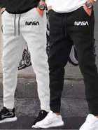 Polyblend Printed Trackpants for Men, Black & Grey, Pack of 2 