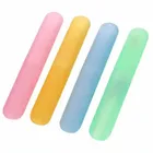 K Kudos 4 Pcs Travel Bathroom Toothbrush Holder Travel Kit Plastic Toothbrush Tube Cover Case