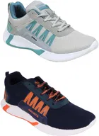 Sports Shoes for Men, Pack of 2, Grey & Blue 