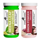 Park Daniel 100% Pure & Natural Heena Leaf Powder & Onion Powder 