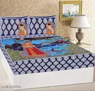 Cotton Queen Bedsheet with 2 Pillow Cover 