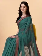 Silk Embroideried Saree for Women 
