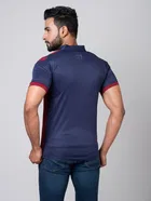 Lycra solid Shirt for Men, Red & Blue 