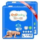 Oyo Baby Baby Diaper Pants L Size (Large) With Aloe Vera Lotion For Rash Protection, Pack Of 42 Count, With Upto 12Hr Protection For Babies Of 9 To 14Kg ( 42 Units - Pack Of 2 )