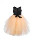 Netted Self Design Frock for Girls 