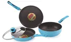 Aluminium Non Stick Tawa, Sauce Pan & Kadahi with Lid 