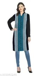 Woolen Printed Kurti for Women 