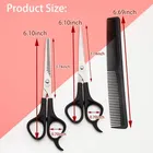 Plastic 3 Pcs Hair Care Comb Set (Black, Set of 1)