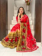 Georgette Printed Saree for Women 