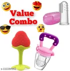 Value Pack Of Fruit Feeder,Teether And Silicone Brush