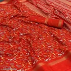 Dola Silk Printed Saree for Women, Red 