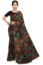 Kanooda Prints Georgette Women Saree With Un-stitched Blouse 