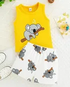 Cotton Blend Printed Clothing Set for Boys 