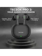 TecSox Pro 2 Wireless Earbud With Lightweight