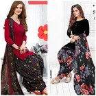 Synthetic Unstitched Dress Material for Women & Girls 