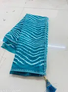 Georgette Printed Saree for Women, Sky Blue 