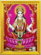 Polyester Laxmi Devi Religious Wall Photo Frame 