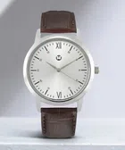 Analog Watch for Men (Brown & Silver)