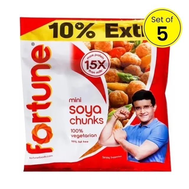 फॉर्च्यून मिनी सोया चंक्स 5X39.6 g (Pack of 5)
