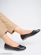 Solid Synthetic Ballerinas for Women 