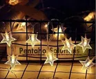 16 LEDs 2.5 m Yellow Star Shape Fairy Light 