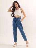 Cotton Straight Fit Jeans for Women 
