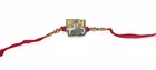 Synthetic Rakhi with Greeting Card & Roli Chawal 