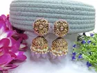 Gold Antique Statement Jhumkha for Women 