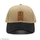 Solid Baseball Cap Cap for Men & Women, Beige & Black
