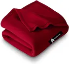 Wool Solid Blanket, Red 