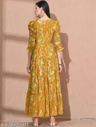 Viscose Rayon Kurti for Women, Yellow 