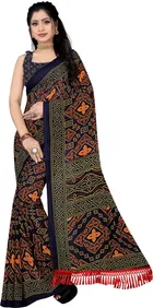 Georgette Printed Saree for Women 