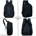 Polyester Backpack with Cross Body Bag for Men, Black, Set of 2