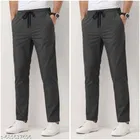 Cotton Pants for Men, Grey, Pack of 2 